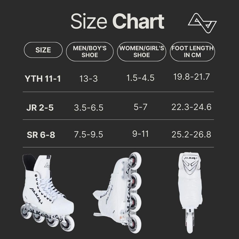 Alkali Cele Adjustable Senior Junior Youth Roller Inline Hockey Skates, New Model - Image 2